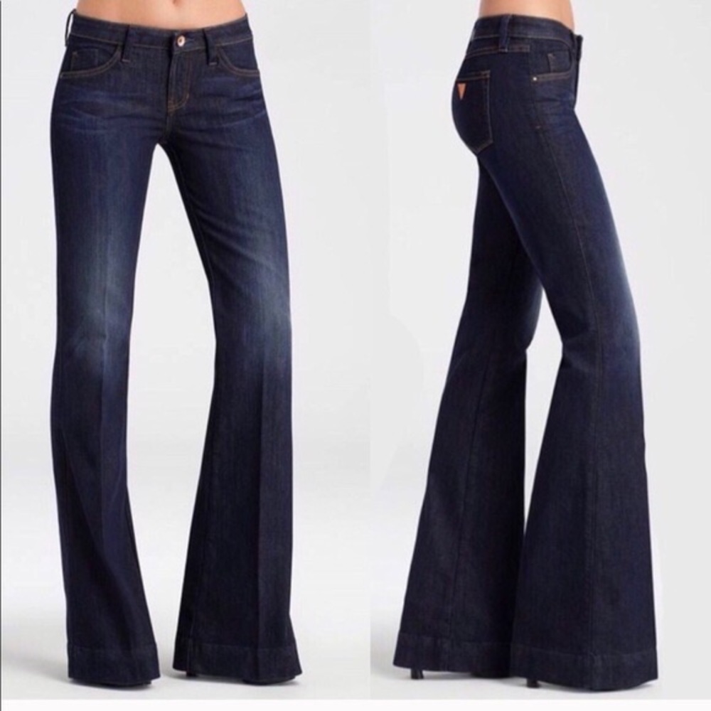Guess Women’s Brittney Flare Denim Jeans size 26 low-rise stretch NWOT